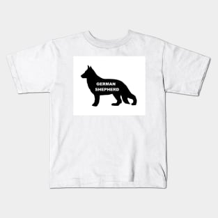 german shepherd name silhouette Kids T-Shirt